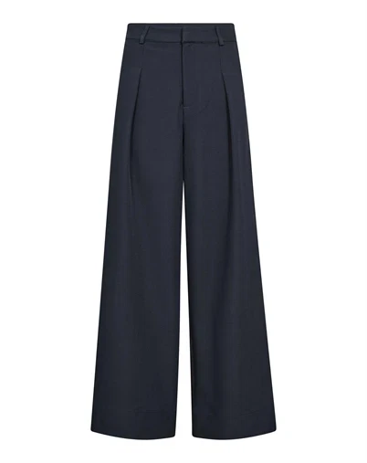 CoCouture - LunaCC Pleat Bukser - Navy 